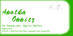 apolka oppitz business card